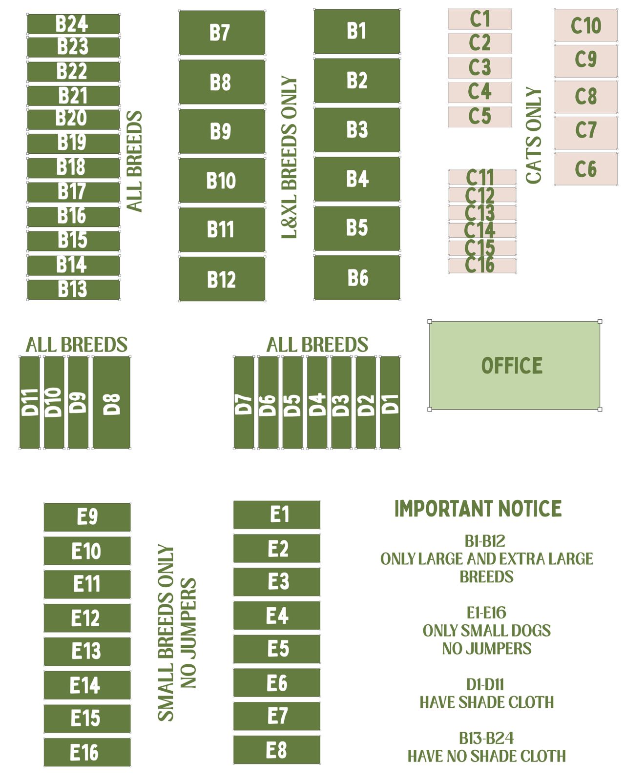 Kennel layout at Vaal Pet Boarding Lodge